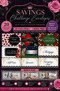 Money Goals & Pretty Things Envelope/ Dashboard Design Bundle