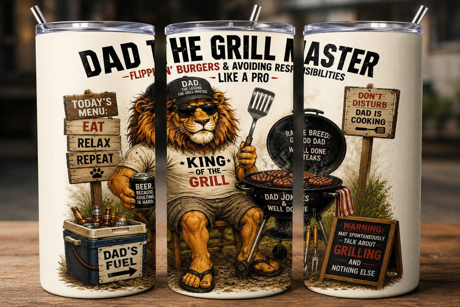 Father's Day Grill Master PNG Design