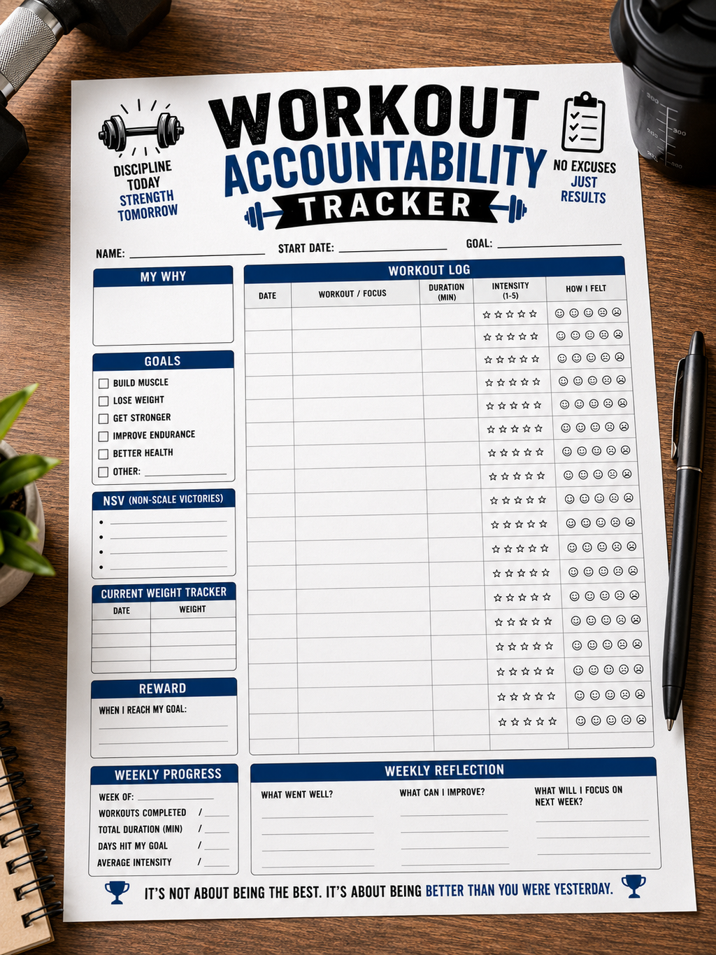 Weight Loss & Workout Journal