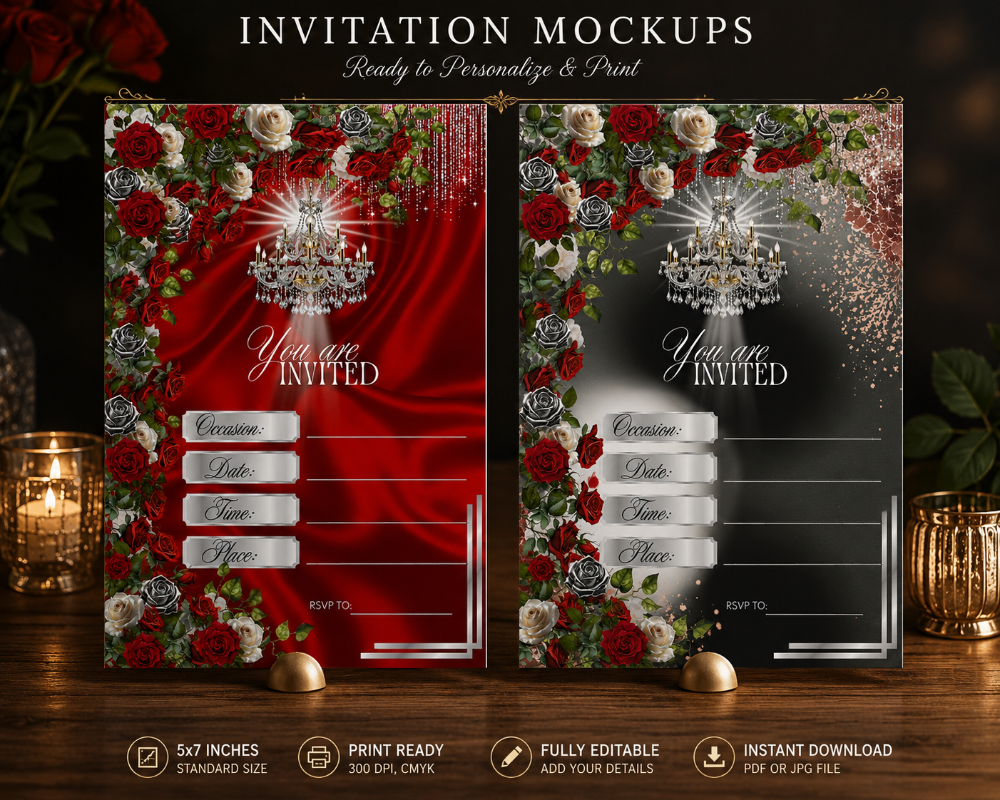 Beneath the Crystal Shadows Gala Invitations