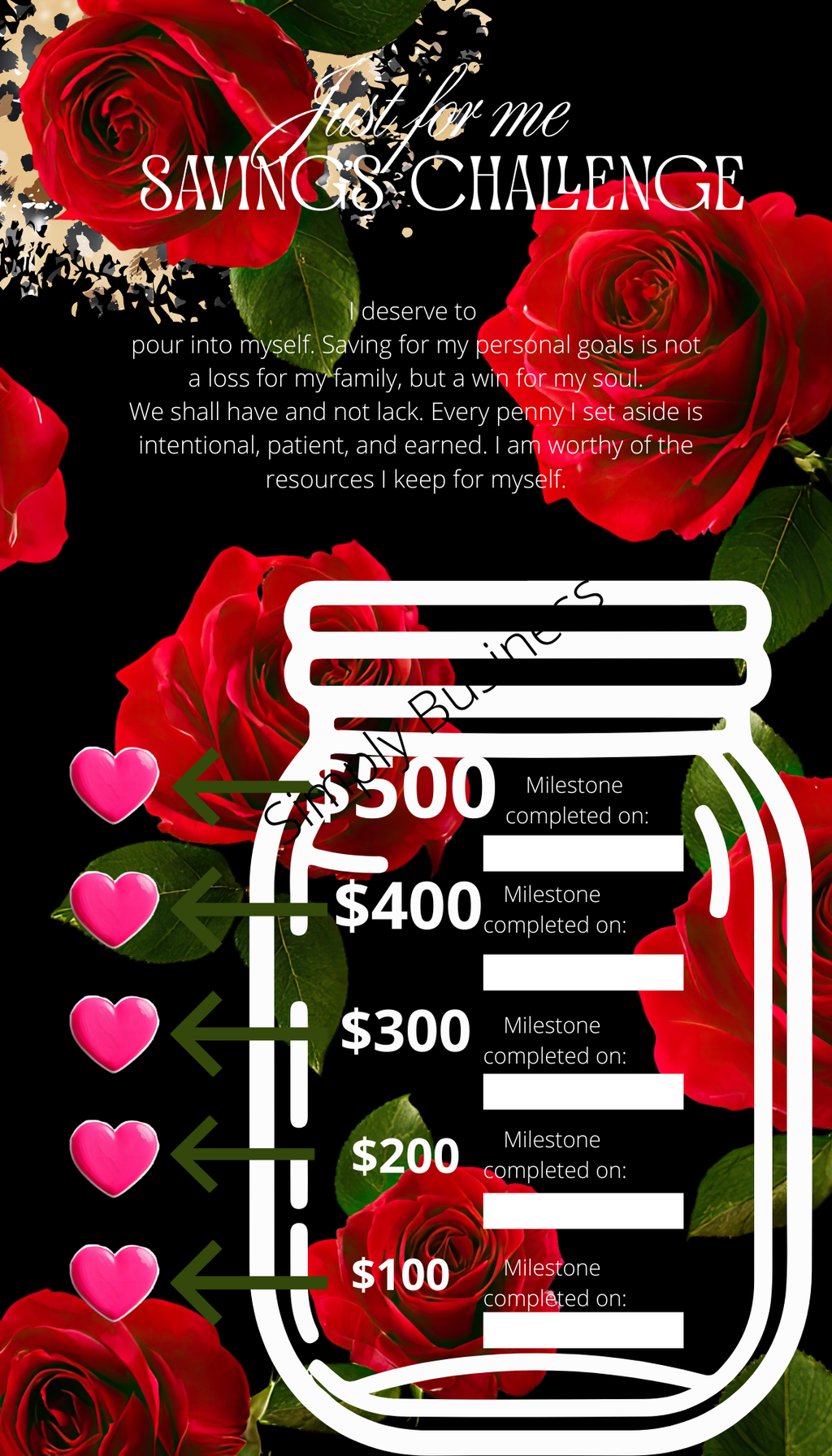 Money Goals & Pretty Things Savings Challenge Bundle