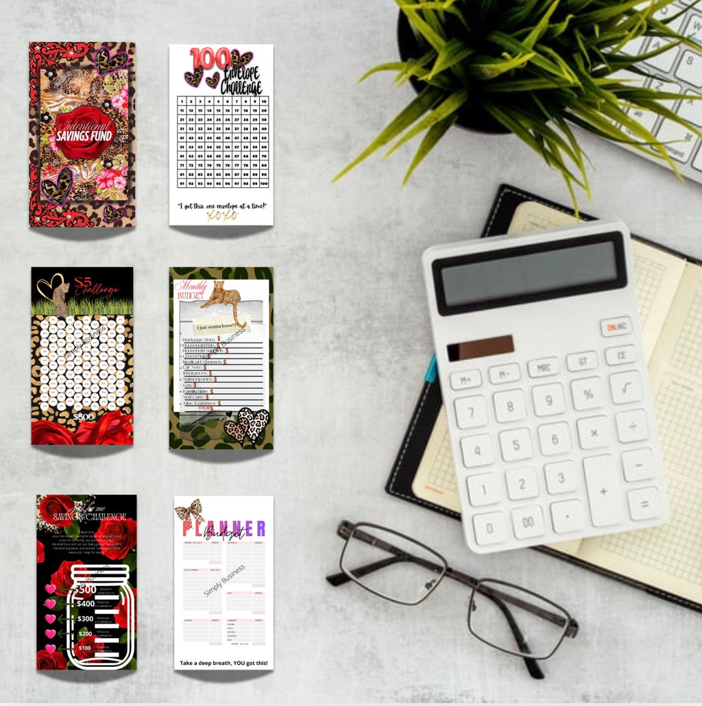 Money Goals & Pretty Things Savings Challenge Bundle