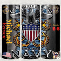 US Navy Tumbler Wrap | Canva Pro Editable + PNG for Free Canva & Other Software