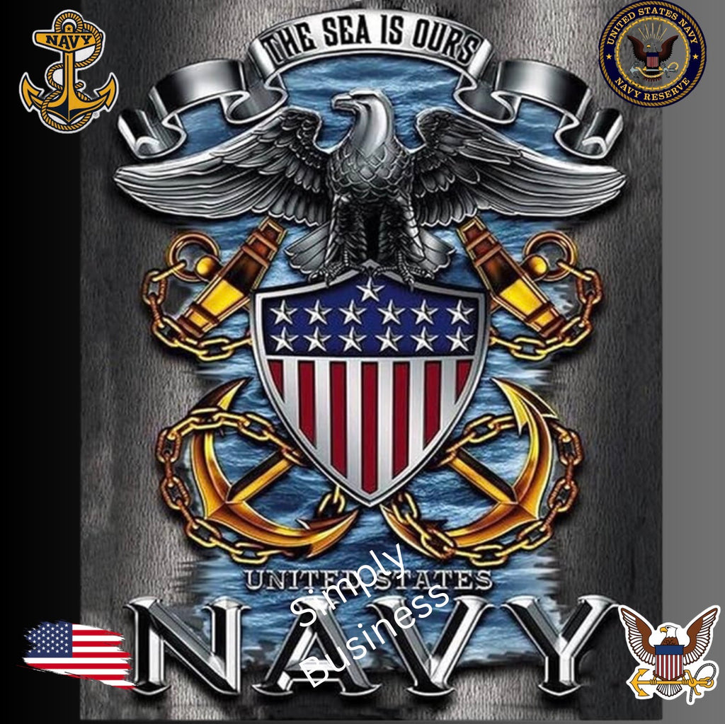 US Navy Tumbler Wrap | Canva Pro Editable + PNG for Free Canva & Other Software