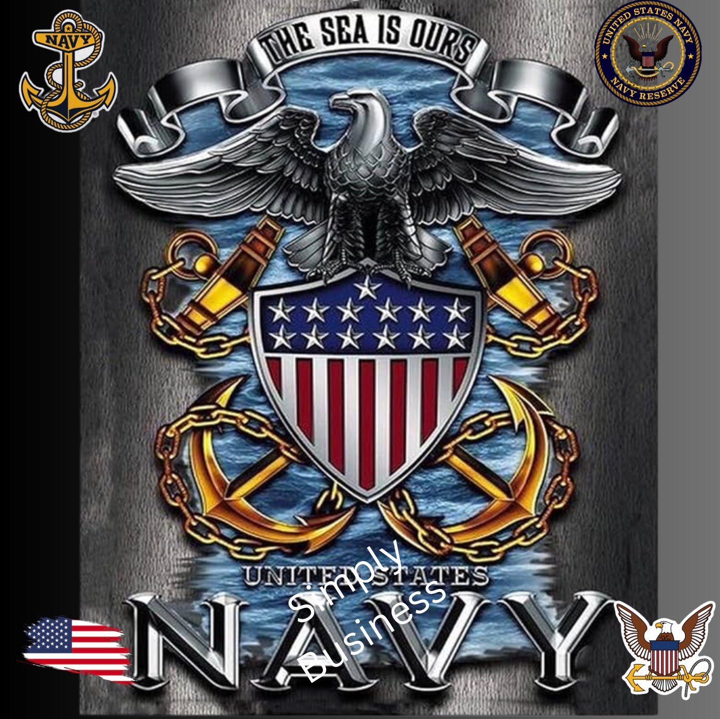 US Navy Tumbler Wrap | Canva Pro Editable + PNG for Free Canva & Other Software
