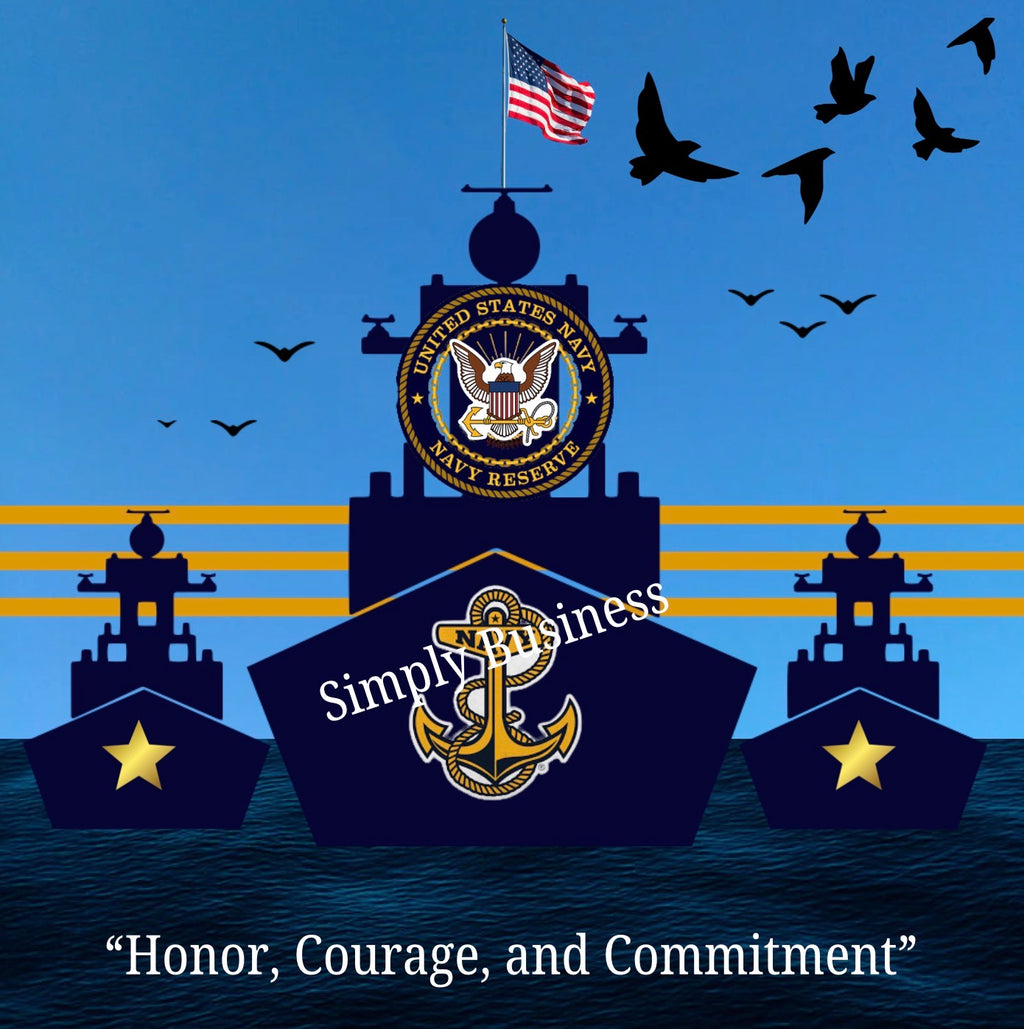 Navy Reserve Personalized Military Design | Canva Pro Editable + PNG for Free Canva & Other Software