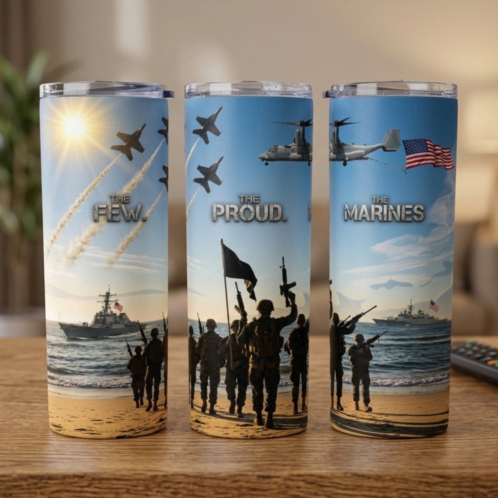 Marines 20oz Tumbler Design – The Few The Proud PNG