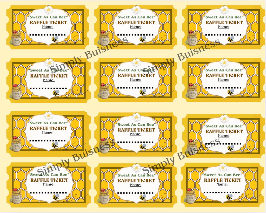 Sweet as Can Bee Baby Shower Thank You Card 5x4 in | PDF & PNG Instant Download