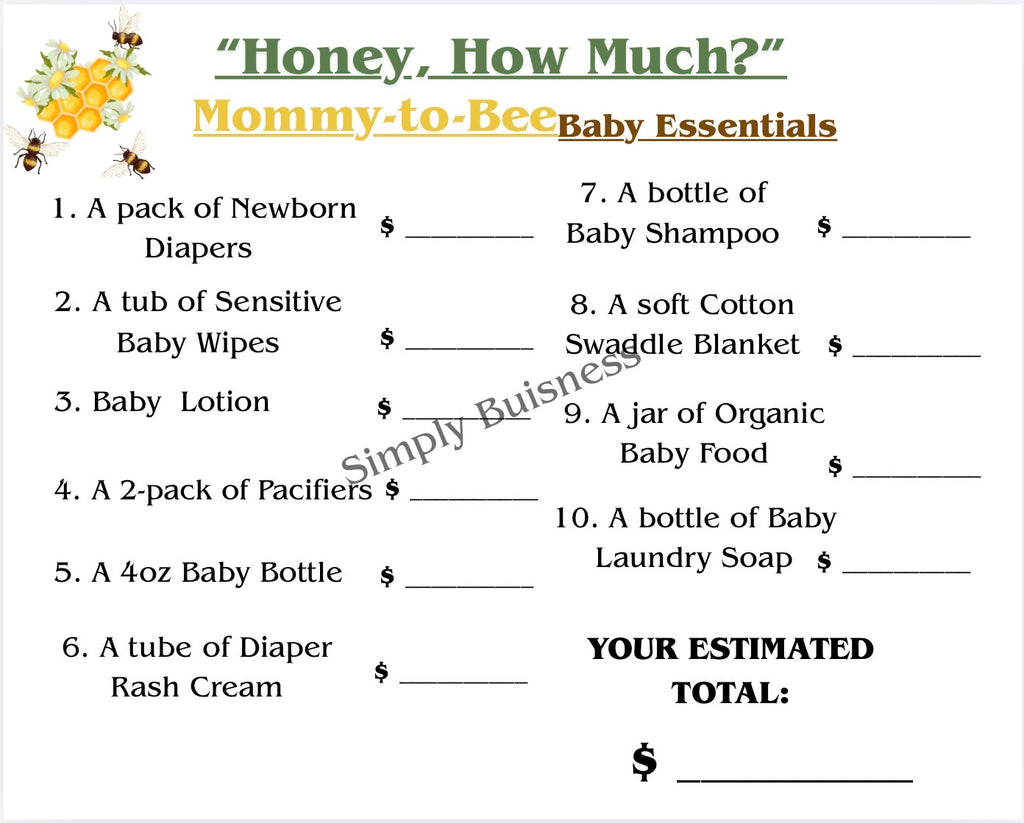 Sweet as Can Bee Baby Shower Thank You Card 5x4 in | PDF & PNG Instant Download