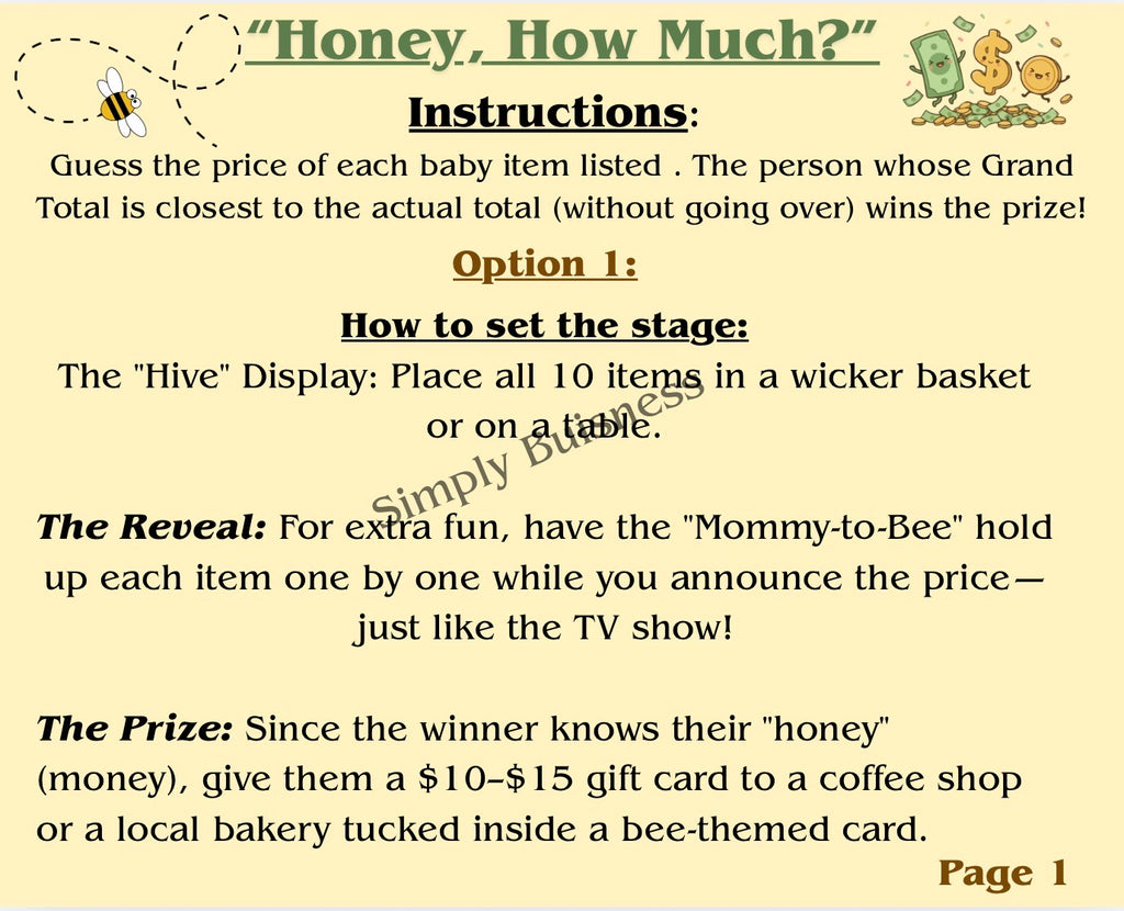 Sweet as Can Bee Baby Shower Thank You Card 5x4 in | PDF & PNG Instant Download