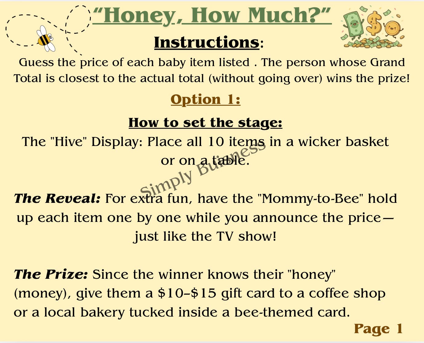 Sweet as Can Bee Baby Shower Thank You Card 5x4 in | PDF & PNG Instant Download