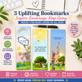 Inspirational Bookmark Printable Set for Kids, Motivational Quotes Bookmarks, Classroom Gift, Instant Download