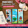 Whimsical Panda Bookmarks - Set of 3 Digital Downloads
