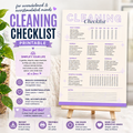 ADHD Friendly Cleaning Checklist, Simple Home Routine Printable, Weekly Planner, Calm & Organized Living