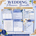 Wedding Planner Printable Bundle,Wedding Checklist, Budget Planner, Music Planner, Vendor List, Instant Download (6 Pages)