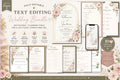 Editable Wedding Bundle Template, Canva Wedding Planner, Wedding Invitation Set, Printable Wedding Suite, Instant Download Bridal Bundle
