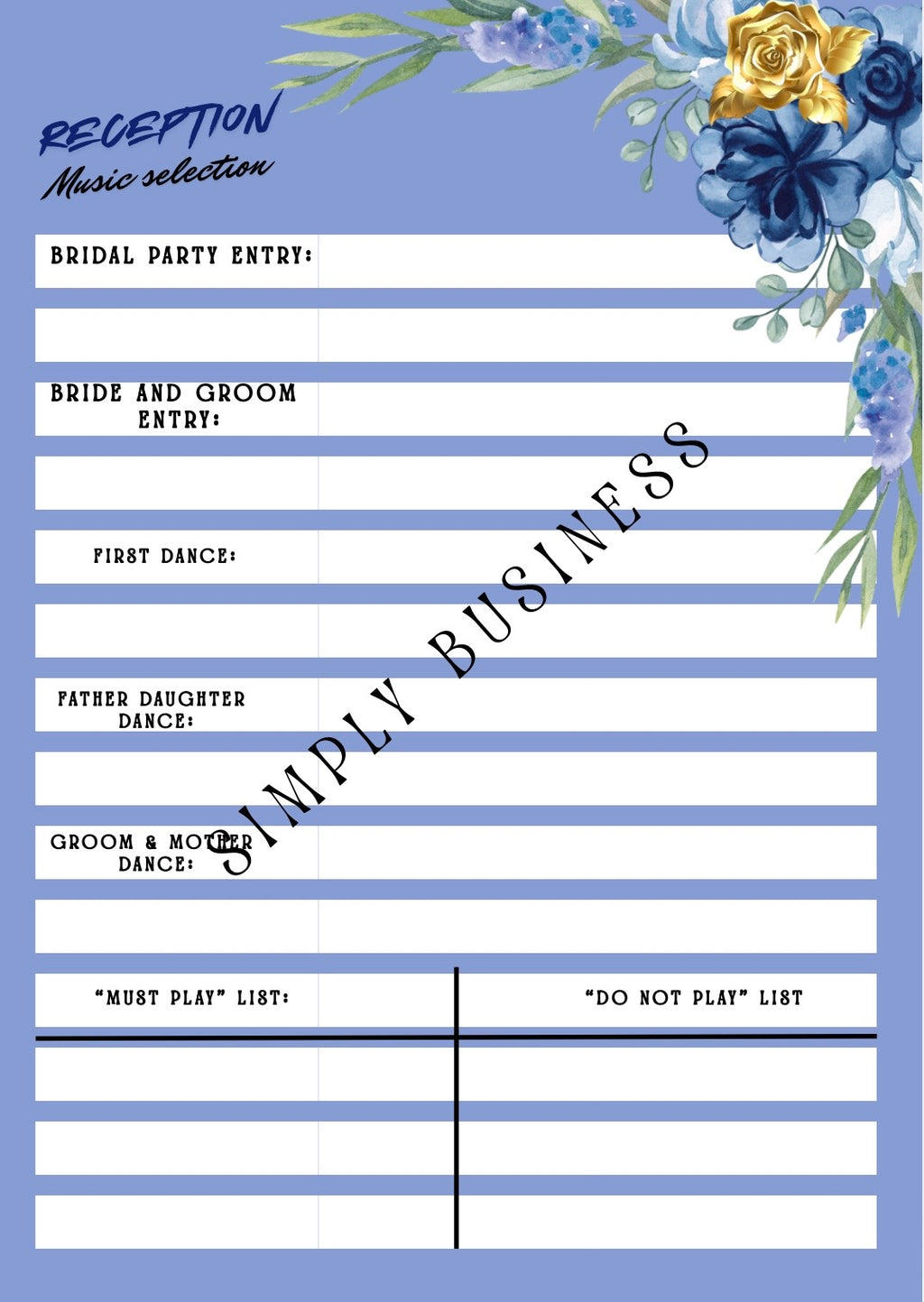 Wedding Planner Printable Bundle,Wedding Checklist, Budget Planner, Music Planner, Vendor List, Instant Download (6 Pages)