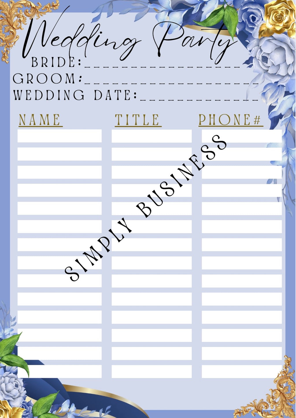Wedding Planner Printable Bundle,Wedding Checklist, Budget Planner, Music Planner, Vendor List, Instant Download (6 Pages)