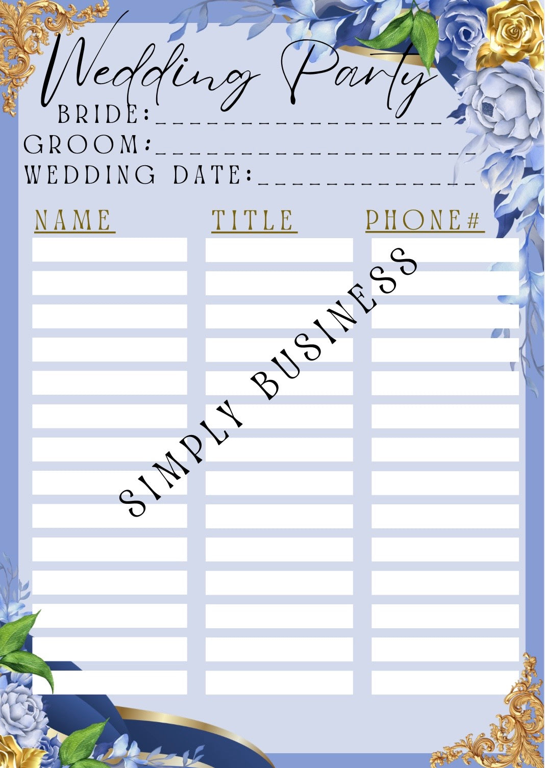 Wedding Planner Printable Bundle,Wedding Checklist, Budget Planner, Music Planner, Vendor List, Instant Download (6 Pages)