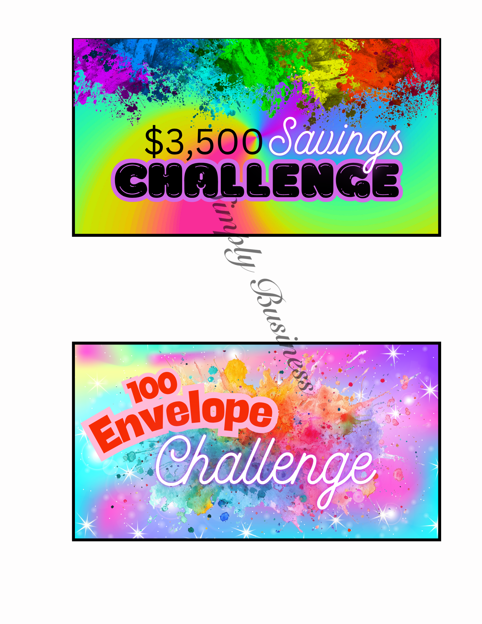 Painting Your Financial Future Savings Binder Dashboards Printable Set