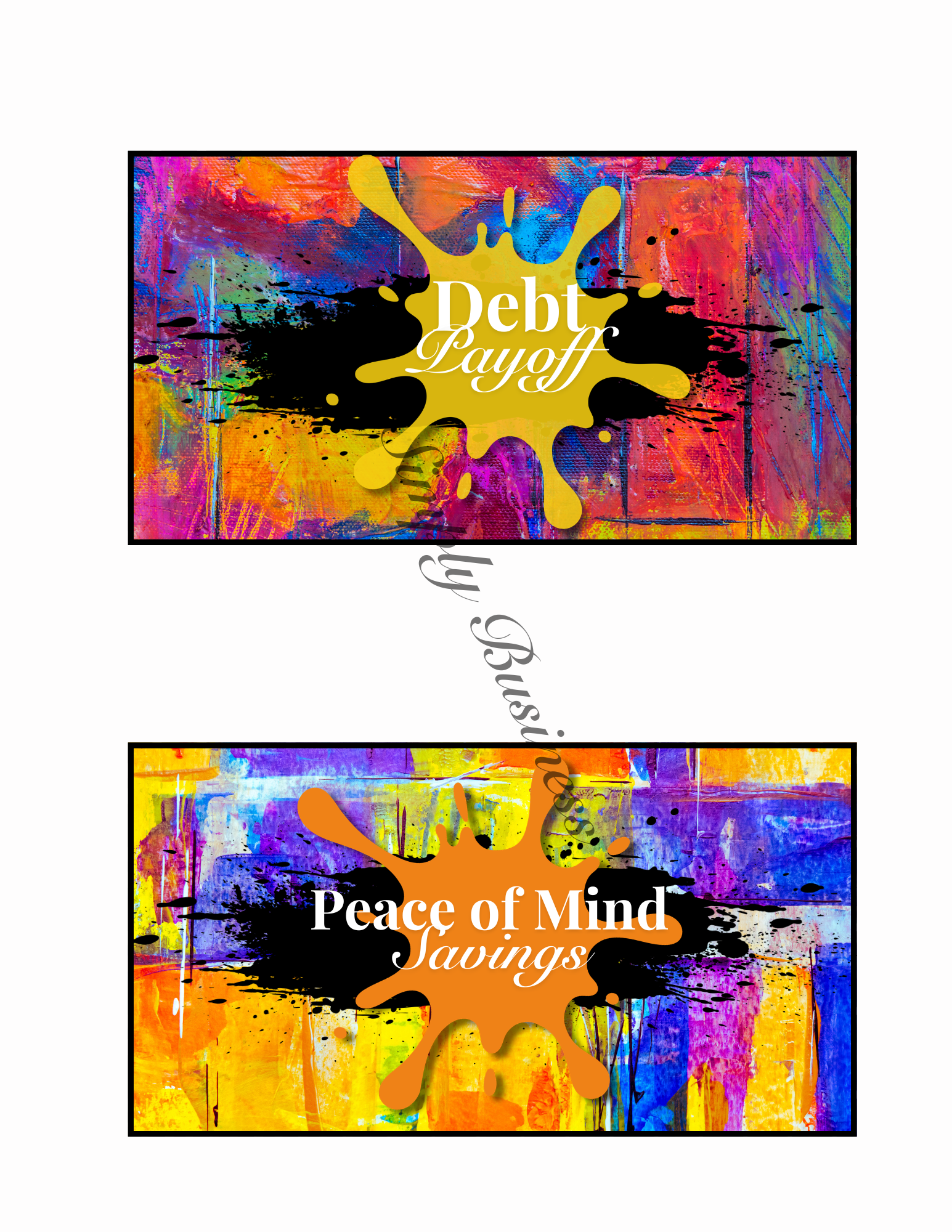 Painting Your Financial Future Savings Binder Dashboards Printable Set