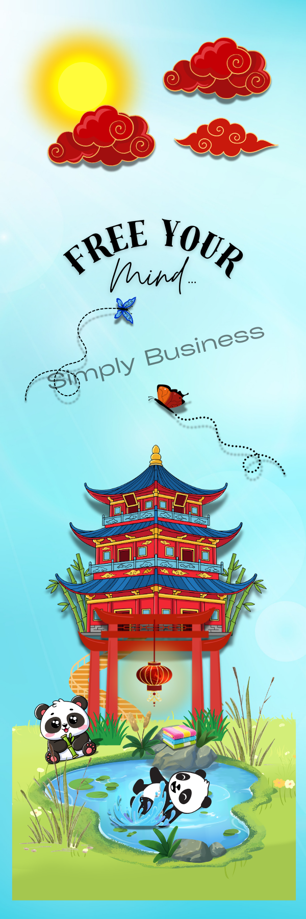 Whimsical Panda Bookmarks - Set of 3 Digital Downloads
