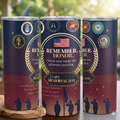 Remember & Honor – 20oz Straight Tumbler Wrap PNG